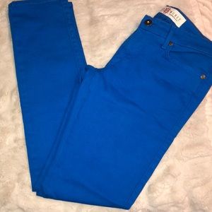Pop of color! Electric blue skinny jeans